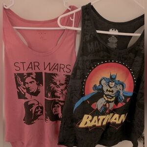 Tank bundle of 2!!! Star Wars and Batman tanks size MED